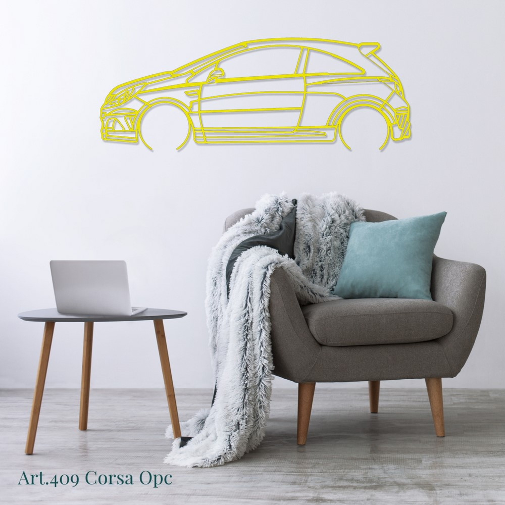 Decorazione murale Art Design - silhouette Opel RACE OPC - AD-ART409-M.R.146 - ART.409WALL146RED