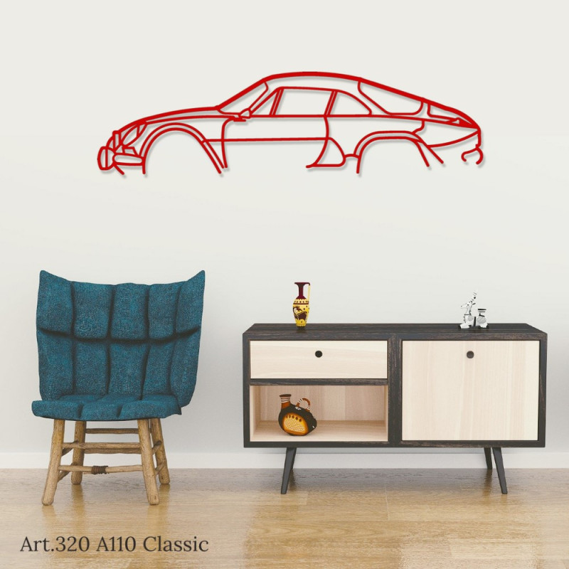 Decor de așezat Art Design pe suport de lemn – siluetă Alpine A110 CLASSIC - AD-ART320-TB.N.60 - ART.320OAKT60
