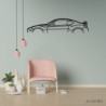 Art Design table decoration with wood base - silhouette Subaru BRZ