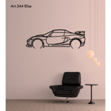 Décoration à poser Art Design support bois - silhouette Lotus ELISE