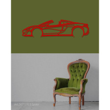 Décoration à poser Art Design support bois - silhouette McLaren 570S SPIDER