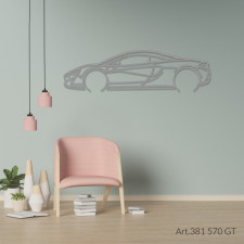 Décoration à poser Art Design support bois - silhouette McLaren 570GT