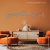 Art Design table decoration with wood base - silhouette Ford MUSTANG CONVERTIBLE 351 V8 69