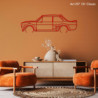 Décoration à poser Art Design support acier - silhouette Fiat 131 CLASSIC