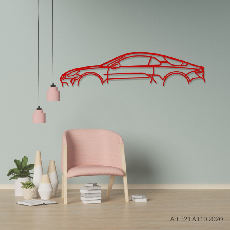 Art Design table decoration with steel stand - silhouette Alpine A110 2020 - AD-ART321-TA.N.60 - ART.321STEELT60