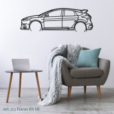 Art Design table decoration with steel stand - silhouette Ford FOCUS RSIII