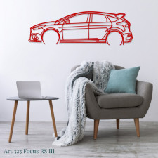 Art Design table decoration with steel stand - silhouette Ford FOCUS RSIII