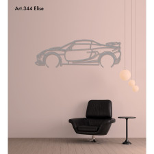 Art Design table decoration with steel stand - silhouette Lotus ELISE