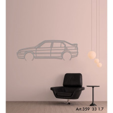 Décoration à poser Art Design support acier - silhouette Alfa Romeo 33 1.7