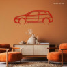 Art Design table decoration with steel stand - silhouette Alfa Romeo 147 GTA