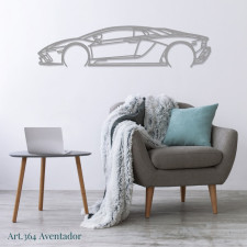 Décoration à poser Art Design support acier - silhouette Lamborghini AVENTADOR