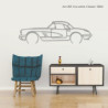 Art Design table decoration with steel stand - silhouette Chevrolet CLASSIC 1960 CORVETTES