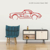 Art Design table decoration with steel stand - silhouette Chevrolet CLASSIC 1960 CORVETTES