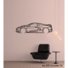 Décoration à poser Art Design support acier - silhouette Chevrolet C8 CORVETTES