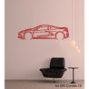 Art Design table decoration with steel stand - silhouette Chevrolet C8 CORVETTES