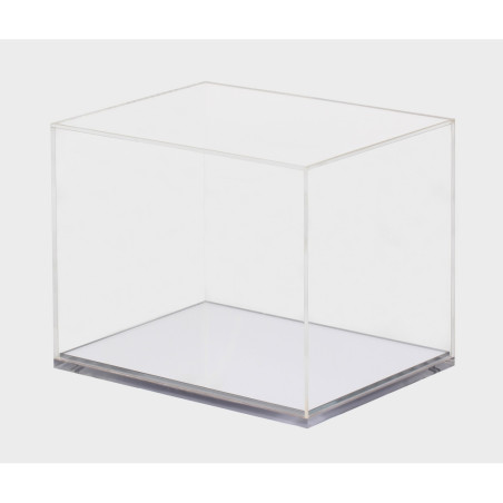 Boite en plexiglass avec socle chromé pour mini casque Bell