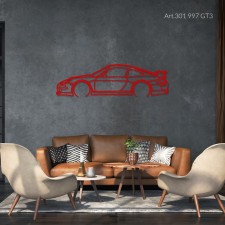 Décoration murale Art Design - silhouette Porsche 997 GT3