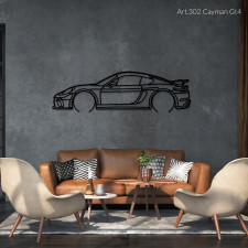 Décoration murale Art Design - silhouette Porsche CAYMAN GT4