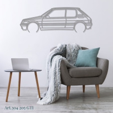 Art Design wall decoration - silhouette Peugeot 205 GTi