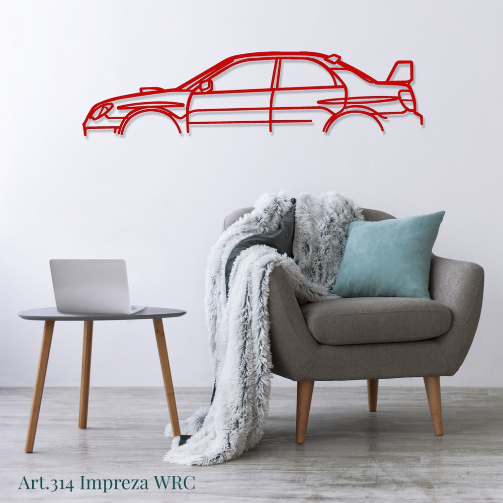 Décoration murale Art Design - silhouette Subaru IMPREZA WRC - AD-ART314-M.N.60 - ART.314WALL60