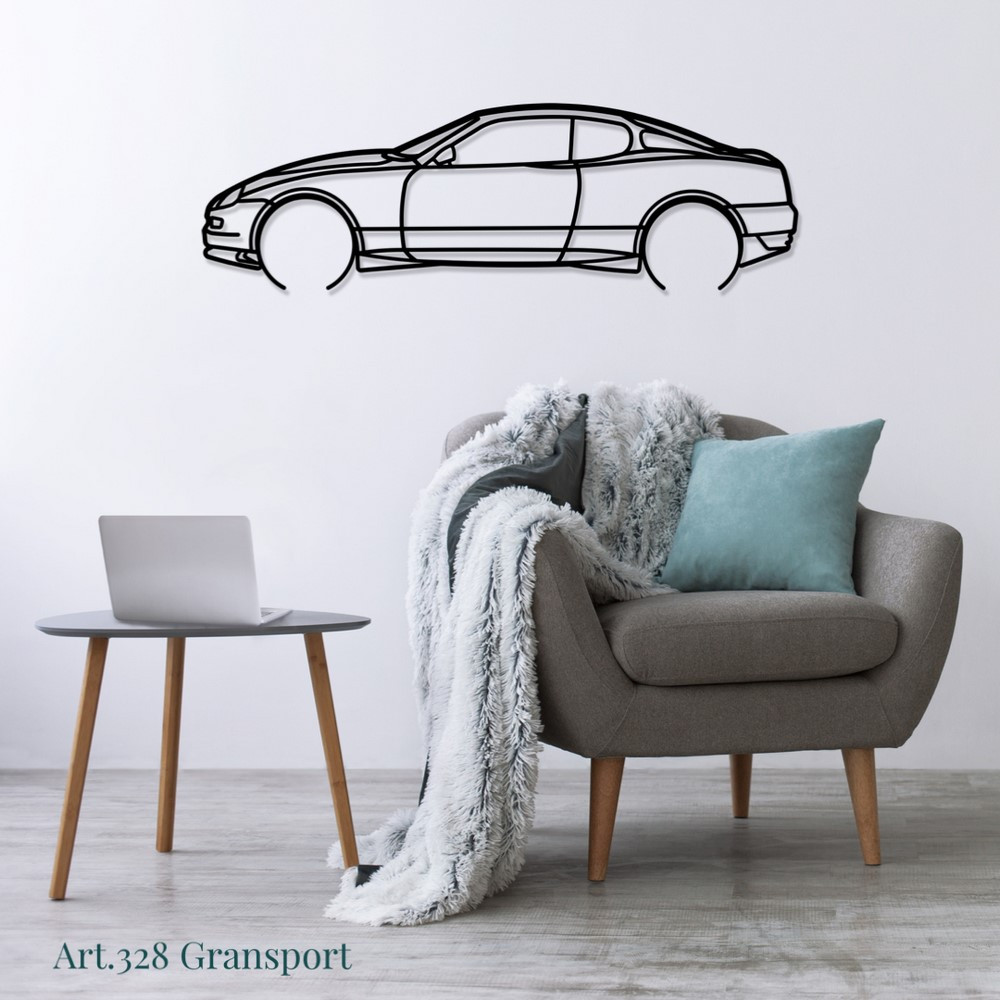 Decorazione murale Art Design - silhouette Maserati GRANSPORT - AD-ART328-M.N.60 - ART.328WALL60