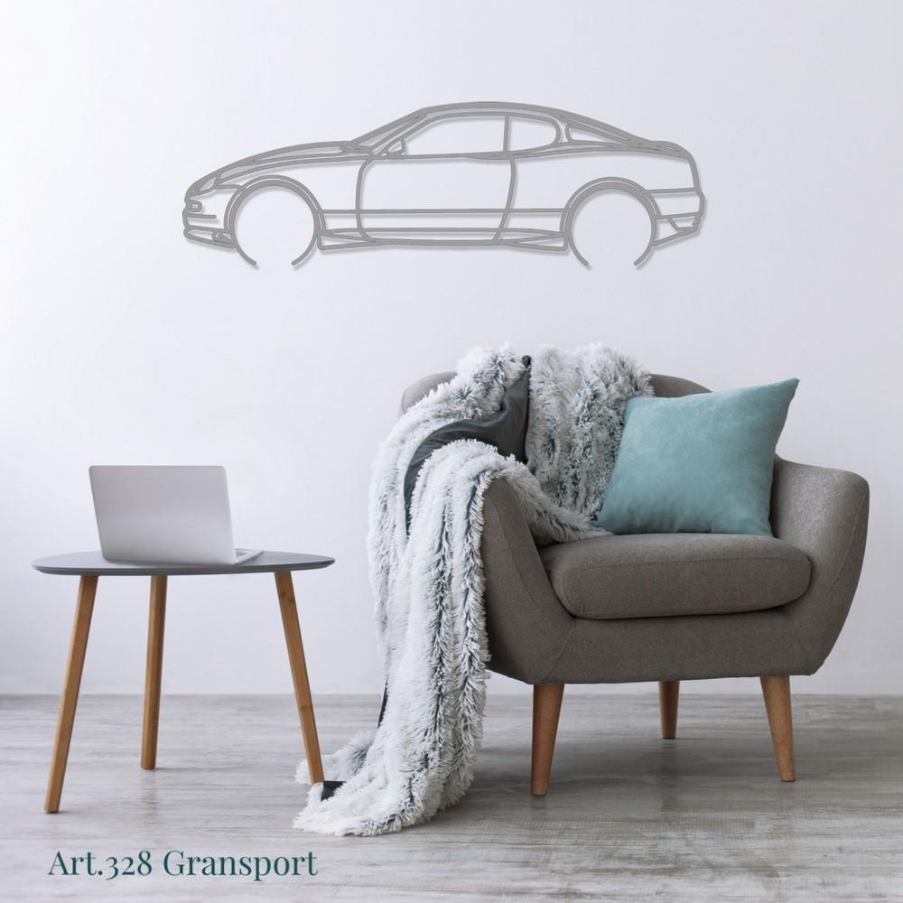 Decorazione murale Art Design - silhouette Maserati GRANSPORT - AD-ART328-M.N.60 - ART.328WALL60