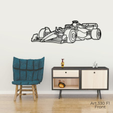 Art Deco wanddecoratie - silhouet Formule 1 - FRONT - AD-ART330-M.N.60 - ART.330-M