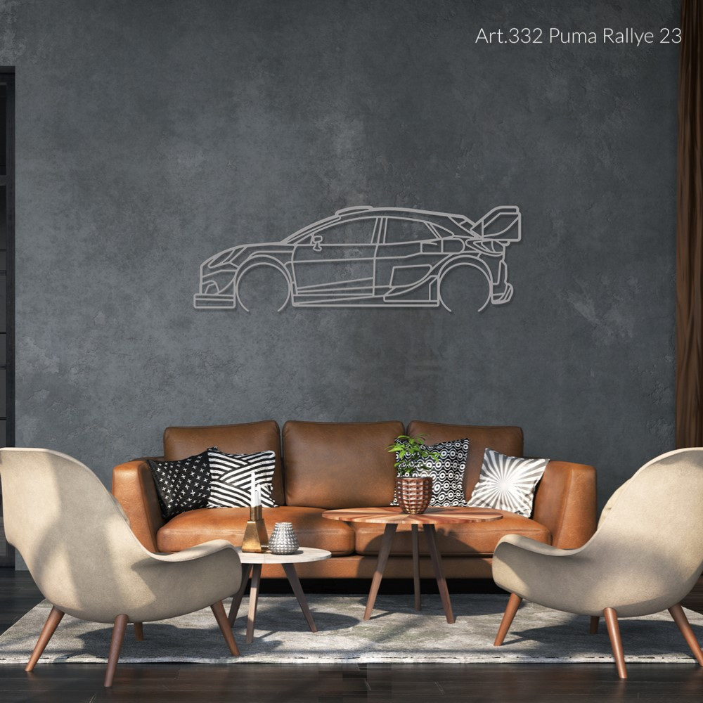 Décoration murale Art Design - silhouette Ford PUMA RALLYE 23 - AD-ART332-M.N.60 - ART.332WALL60