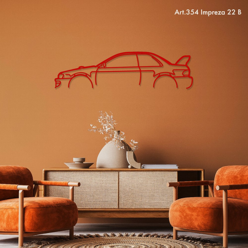 Décoration murale Art Design - silhouette Subaru IMPREZA 22 B - AD-ART354-M.N.60 - ART.354WALL60