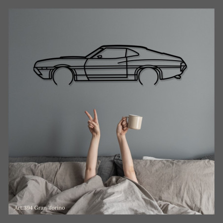 Décoration murale Art Design - silhouette Ford GRAN TORINO