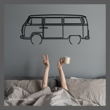 Kunst design wandhanger - silhouet VW T2 HOLIDAY VAN - AD-ART402-M.N.60 - ART.402-M