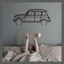 Art Design wanddecoratie - silhouet Renault R4 - AD-ART403-M.N.60 - ART.403-M