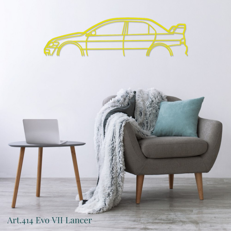 Décoration murale Art Design - silhouette Mitsubishi EVO VII LANCER - AD-ART414-M.N.60 - ART.414WALL60