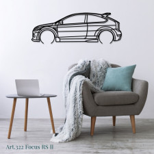Decorazione da tavolo Art Design con supporto in acciaio - silhouette Ford FOCUS RS II