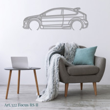 Decorazione da tavolo Art Design con supporto in acciaio - silhouette Ford FOCUS RS II