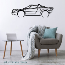 Décoration à poser Art Design support acier - silhouette Lancia STRATOS CLASSIC