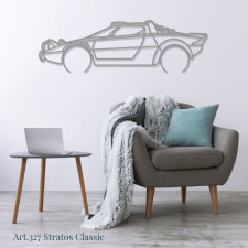 Décoration à poser Art Design support acier - silhouette Lancia STRATOS CLASSIC