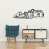 Décoration à poser Art Design support acier - silhouette  Formule 1 - FRONT