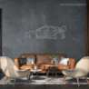 Art Design table decoration with steel stand - silhouette Ford PUMA RALLYE 23