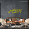 Art Design table decoration with steel stand - silhouette Ford PUMA RALLYE 23