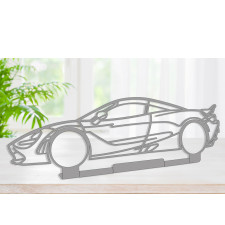 Art Design table decoration with steel stand - silhouette Peugeot RCZ extension