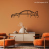 Décoration à poser Art Design support acier - silhouette Subaru IMPREZA 22 B