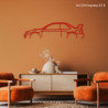 Décoration à poser Art Design support acier - silhouette Subaru IMPREZA 22 B