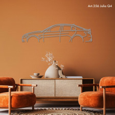 Decorazione da tavolo Art Design con supporto in acciaio - silhouette Alfa Romeo JULIA Q4