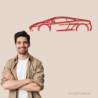 Decorazione da tavolo Art Design con supporto in acciaio - silhouette Lamborghini GALLARDO