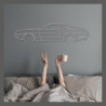 Art Design table decoration with steel stand - silhouette Ford GRAN TORINO