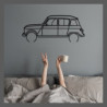 Decorazione da tavolo Art Design con supporto in acciaio - silhouette Renault R4