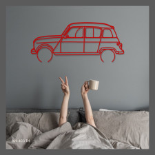 Decorazione da tavolo Art Design con supporto in acciaio - silhouette Renault R4