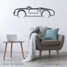 Art Design table decoration with steel stand - silhouette Porsche 550 SPYPERS