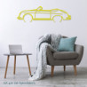 Décoration à poser Art Design support acier - silhouette Porsche 356 SPEEDSTERS